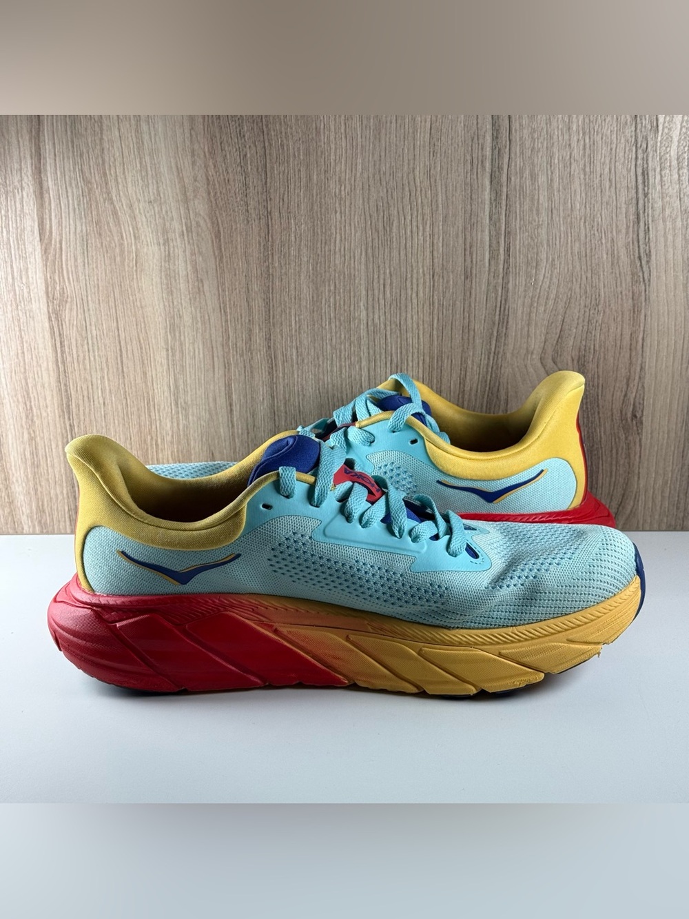 Hoka One One Arahi 7 Cloudless Poppy Running Shoes 1147850 CSPP Men’s Size 9 D - Picture 6 of 9